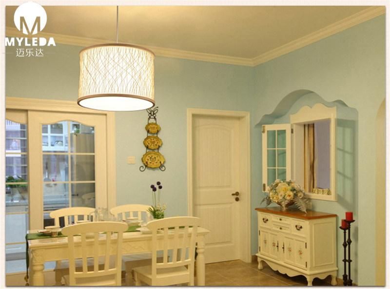 Retro Hotel Corridor Classic Wooden Cloth Cover Chandelier of Home