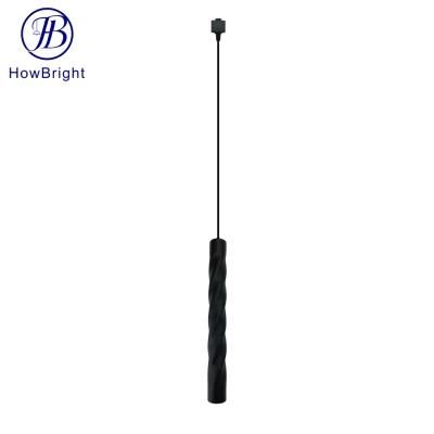 Modern LED Pendant Lamp Black Aluminum Long Tube Hanging Lamp with Brand LED Chip and Driver for Decoration Indoor Ceiling Light