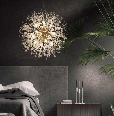 High-End Ball Crystal Chandelier Bedroom Dining Room Pendant Lamp