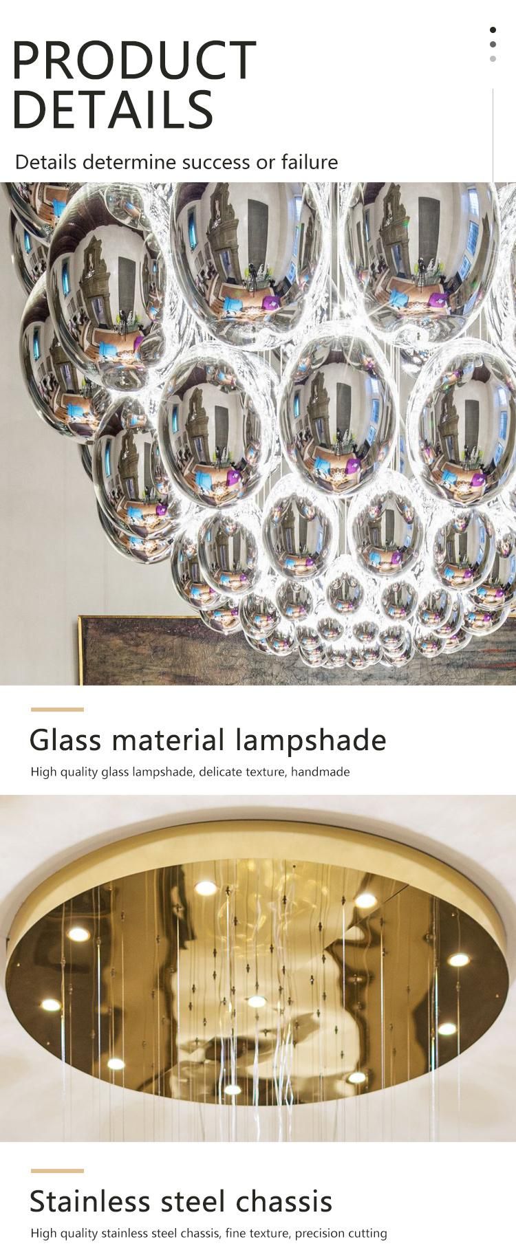 Modern Hot Sale Decoration Hotel Lobby Villa Custom Round Chandelier