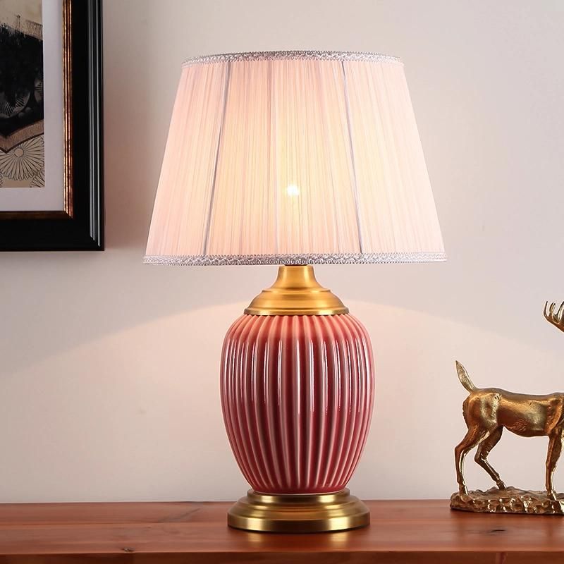 American Ceramic Desk Lamp Bedroom Household Simple Decorative Bedside Table Light