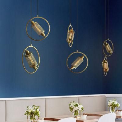 Simple Round Pendant Light Industrial Creative Personality Bedroom Cafe Decorative Postmodern Pendant Lamp (WH-AP-110)