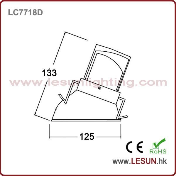 Recessed Instal 12W Dimmable COB LED Ceiling Downlight LC7718d