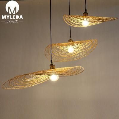 Chinese Style Shade Restaurant Stair Bamboo Pendant Light