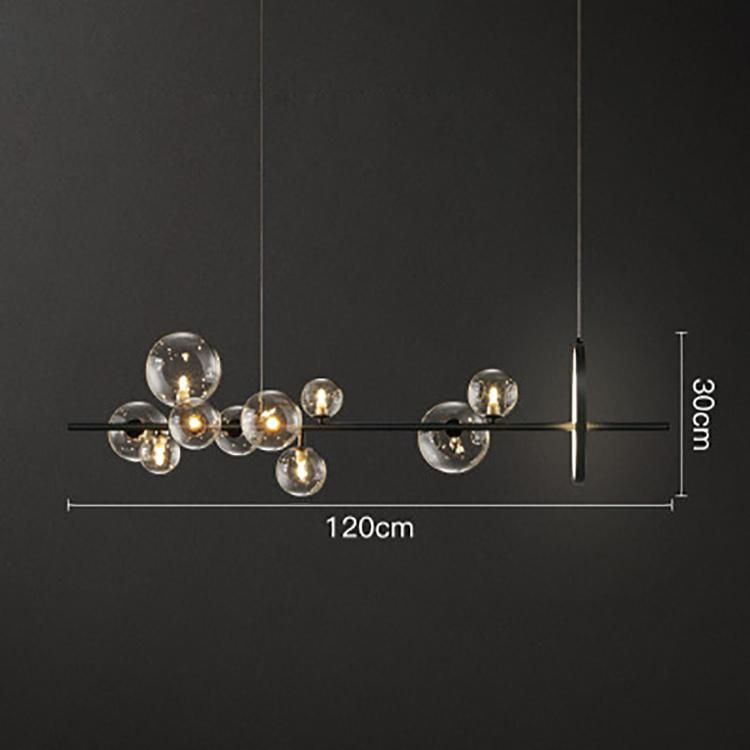 Modern Simple Iron Circle Glass Chandelier Pendant Lamp Bedroom a Pendant Light Kit