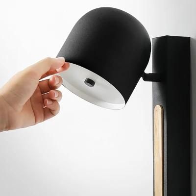 Black White Design Touch Switch Wall Lamp Bedroom Lamp Bedside Lighting