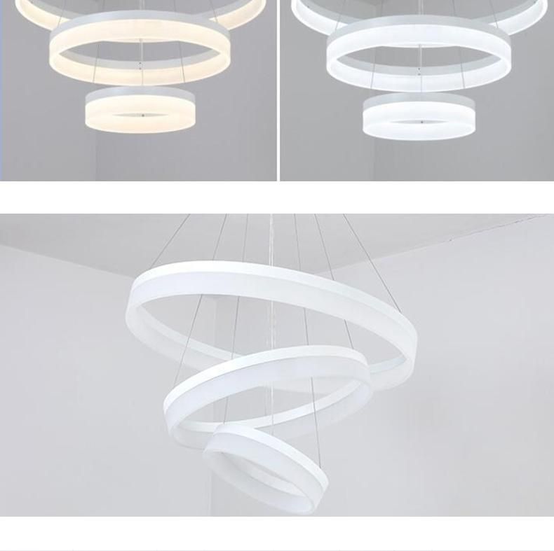 Modern Acrylic Pendant Lam Kitchen Olaug Modern Large Single Circle Ring Ceiling Light (WH-AP-355)