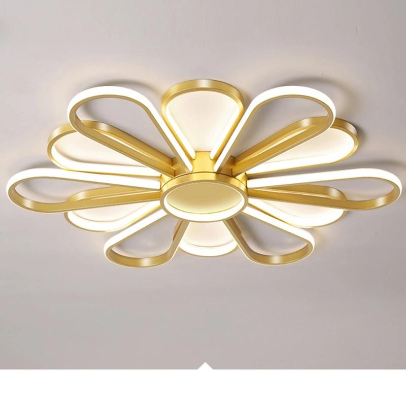 Metal Flower Shape Ceiling Light Creative Diningroom Lamp Livingroom Light LED