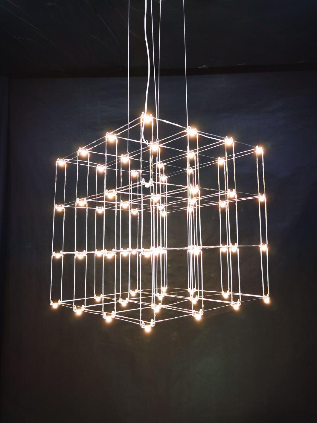 Living Room Restaurant LED Suspension Stainless Ceiling Crystal Ball Dinning Lights Modern Industrial American Pendant Light