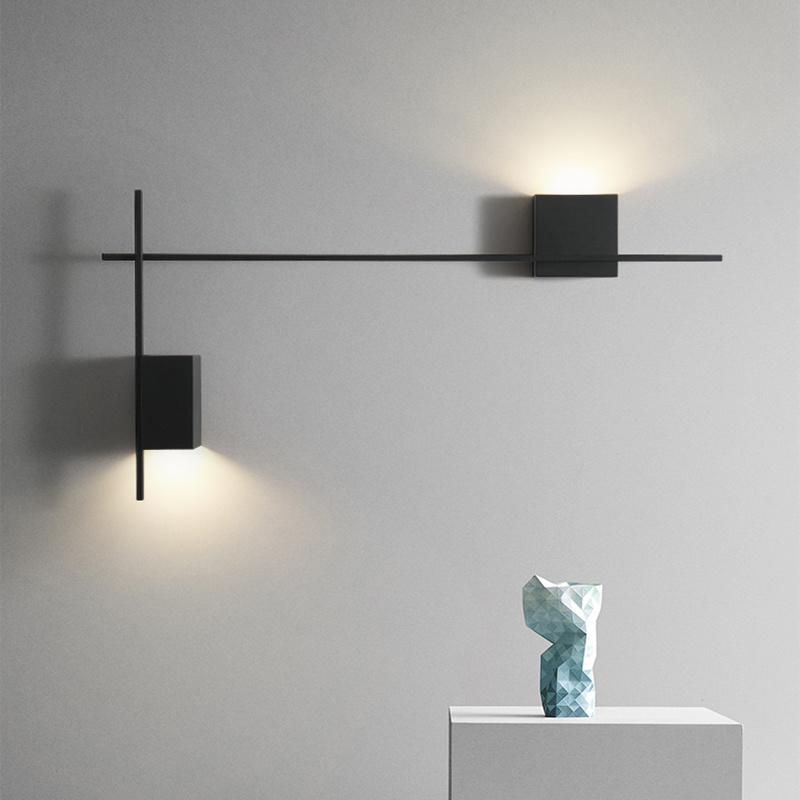 Cuboid Black Design Modern Style Wall Lamp Bedroom Lamp Bedside Lamp