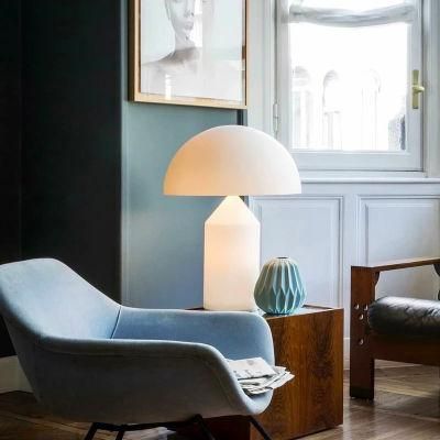 Mushroom Cloud Shade Golden Table Lamp Bedside Lamp Reading Light