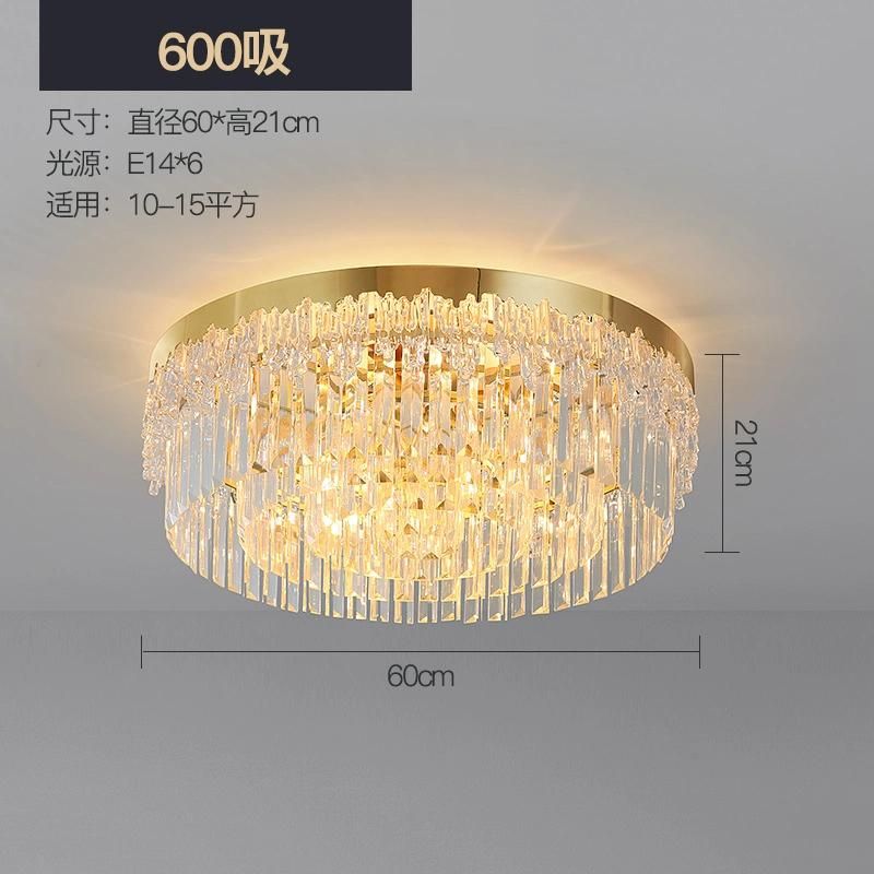 Stainless Steel Gold Lighting Modern Polished Round LED Flush Mount Ceiling Light Fixture (WH-CA-89)