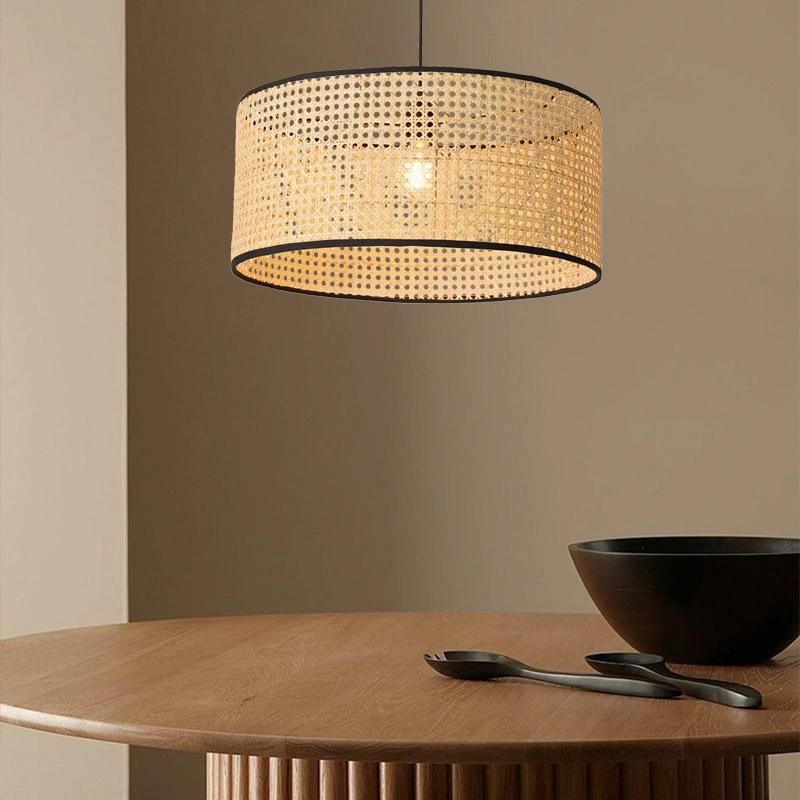 Japanese Pendant Light Modern Rattan Pendant Light for Living Room Dining Room Tatami Lamp Suspension Lamp (WH-AP-188)