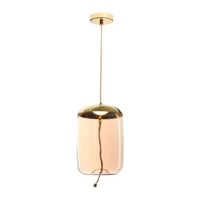 Modern Glass LED Ceiling Light Hotel Projector Interior Pendant Lamp