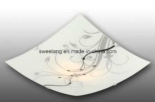 Ceiling Light Square Style with Glass Shade for Indoor Interior