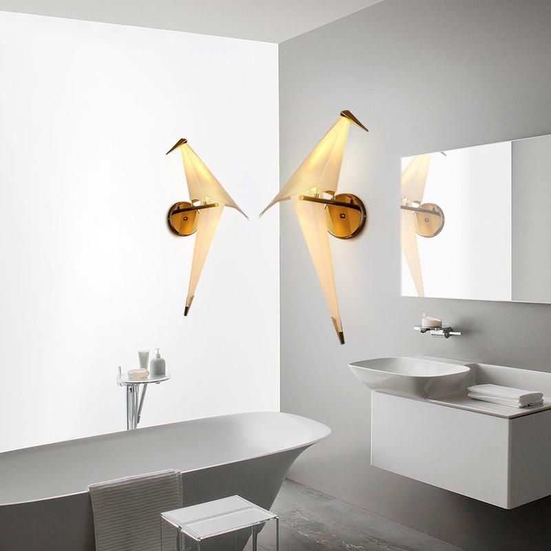 LED Bird Design Wall Lamp Bedside Lamp Creative Origami Paper Birds Wall Light (WH-OR-18)
