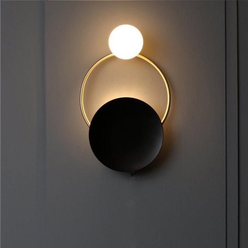 Golden Wall Sconce Lights Fixture Nordic Ring Bedside Lamps Wall Mount Ring Light (WH-VR-104)