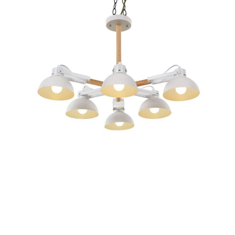 Iron Chandelier Pendant Lighting with Metal Shade for Home