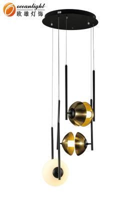 Hot Sale Iron Glass Black/White/Bronze Gold 27W Chandelier