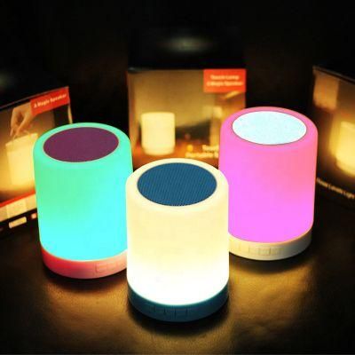 LED Smart Portable Bedside Table Lamp Color Night Light with Wireless Music Lighting