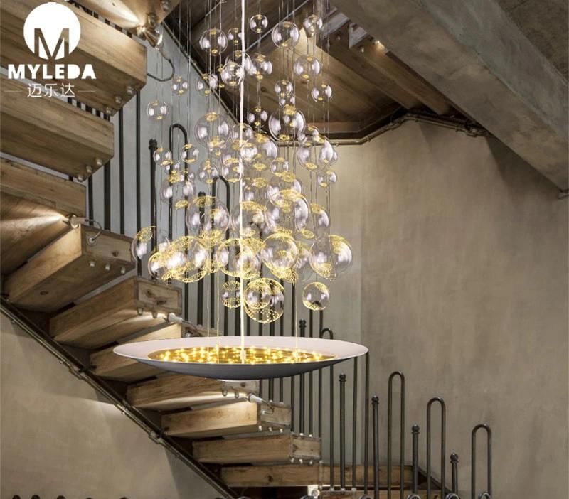 Custom Made Glass Pendant Lamp for Hotel Lobby