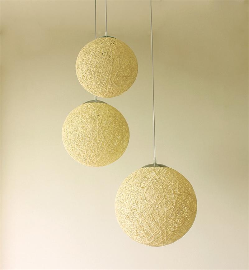 Rattan Hemp Ball Restaurant Modern Minimalist Casual Mood Chandelier Clothing Store Bar Bedroom Lamp Hemp Rope Chandelier