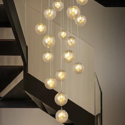 Ball Type Creative Chandelier Stair Light Living Room Pendant Lamp