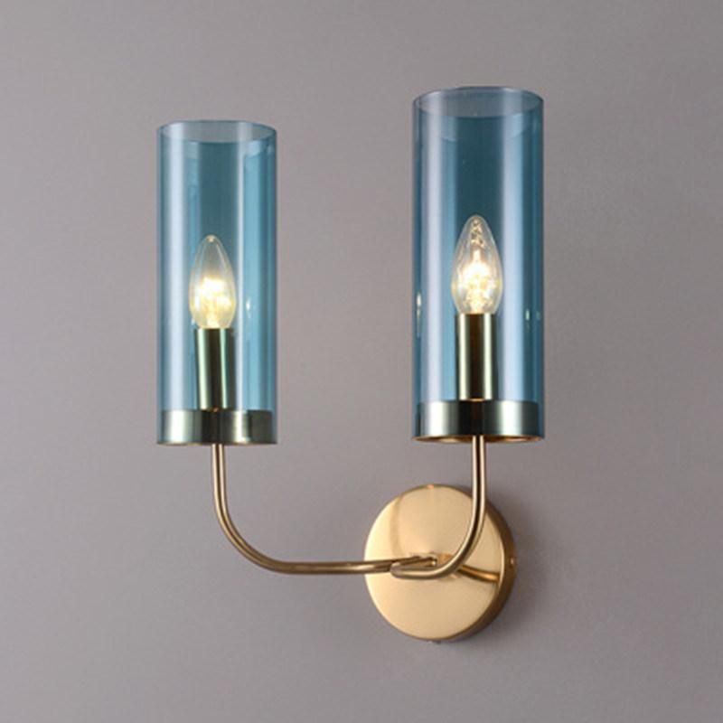 Modern LED Wall Lamp Gold Glass Wall Lamps for Living Room Bedroom Bedside E14 Candle Wall Lights (WH-OR-137)