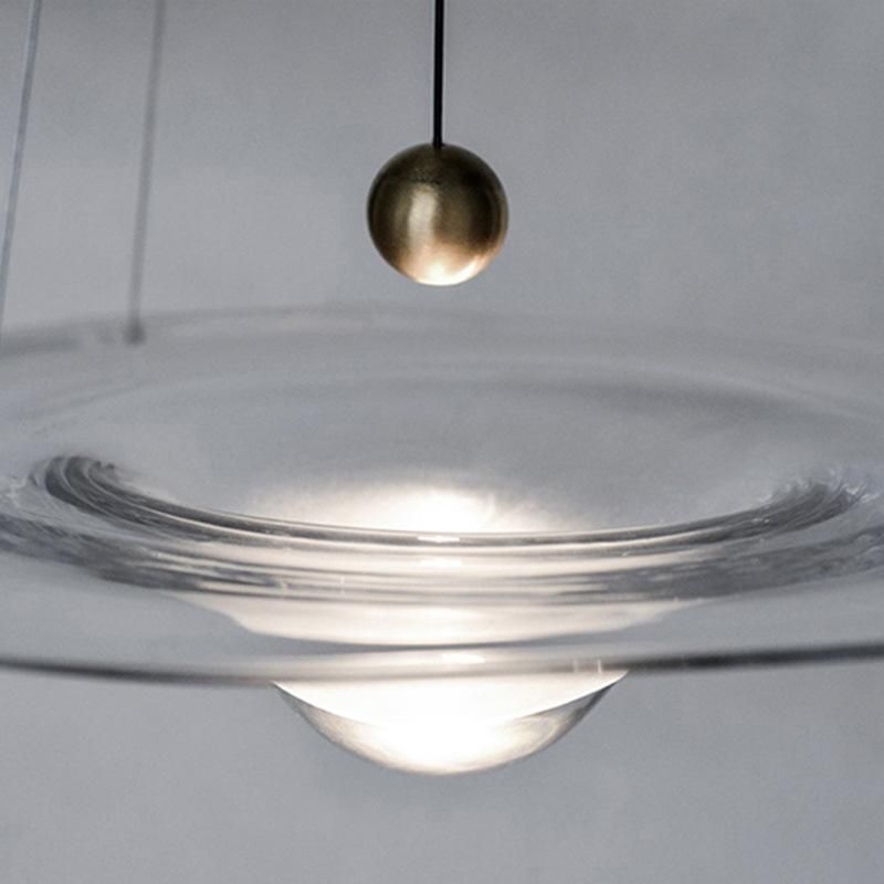 Nordic Creative Glass Pendant Lamp Water Drop Flying Saucer Hotel Bar Restaurant Design Lamp (WH-AP-249)