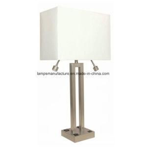Brush Nickel Desk Lamp with 2LED Lights for USA Market