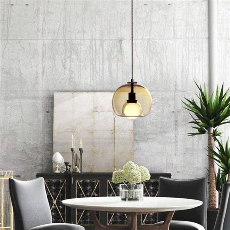 Restaurant Glass Pendant Lights Stair Porch Bedroom Bedside Light Fixtures Dining Room Designer Creative LED Hanging Lamp