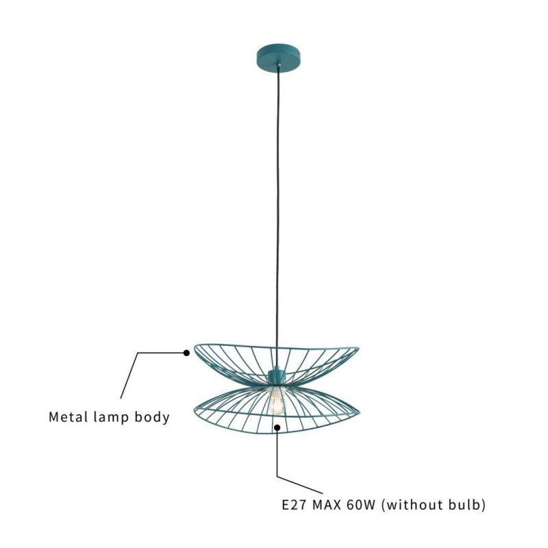 China Manufacture High Quality Decorative Hanging Lamp Metal Chandelier Pendant Light E27 LED Ceiling Light for Restaurant Balcony Portal Living Room