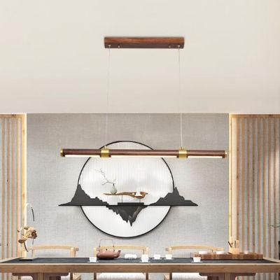 Nordic Long Pendant Light Minimalist Office Niels Scandinavian Round Case Wooden Pendant Light (WH-AP-359)