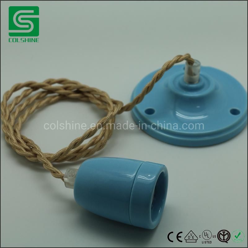 Hang Lamp E27 E14 Colorful Ceramic Pendant Light