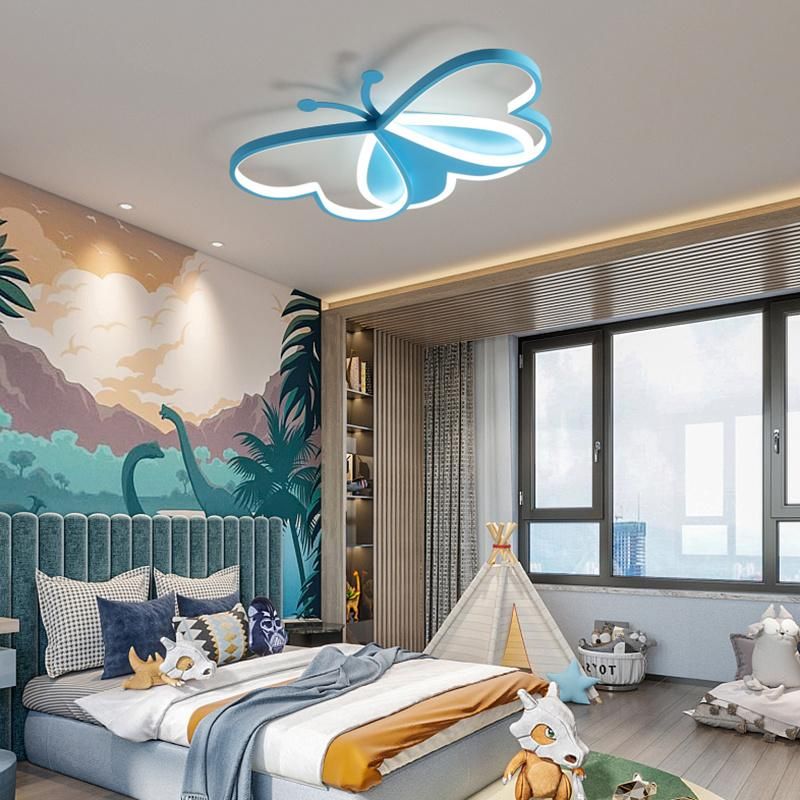 Butterfly Chandelier Kids Nordic Children′s Room Bedroom Decor LED Lamp Lights (WH-MA-175)