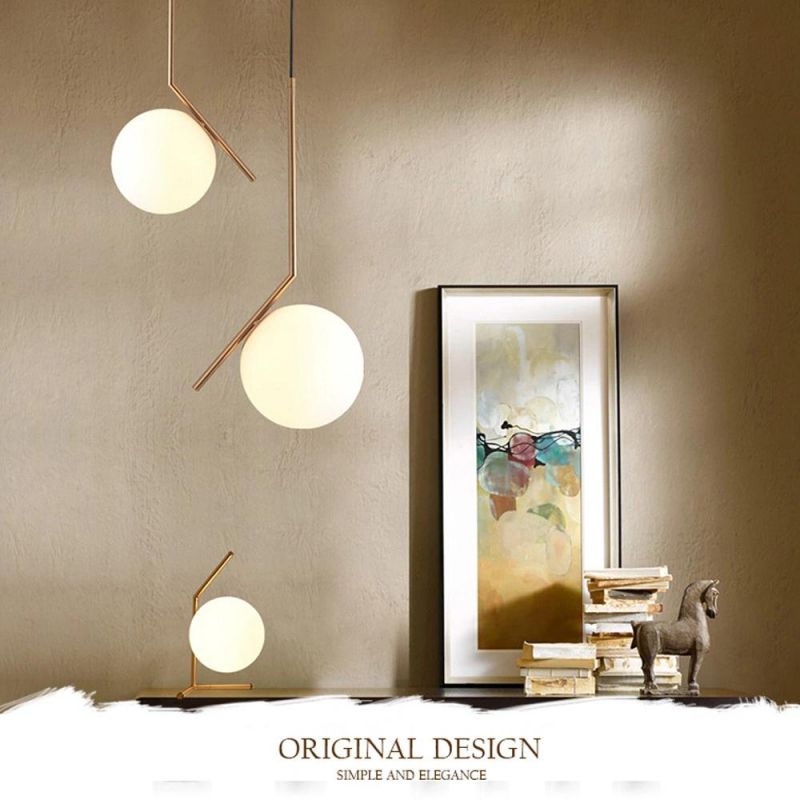 Modern Milk White Glass Bubble Pendant Hotel Lamp Fitting High Standard Made in China Pendant Lights