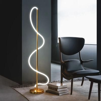 Floor Lamp Extremely Simple Light Luxury Modern Simple Creative Line Bedroom Living Room Floor Lamp (WH-MFL-103)