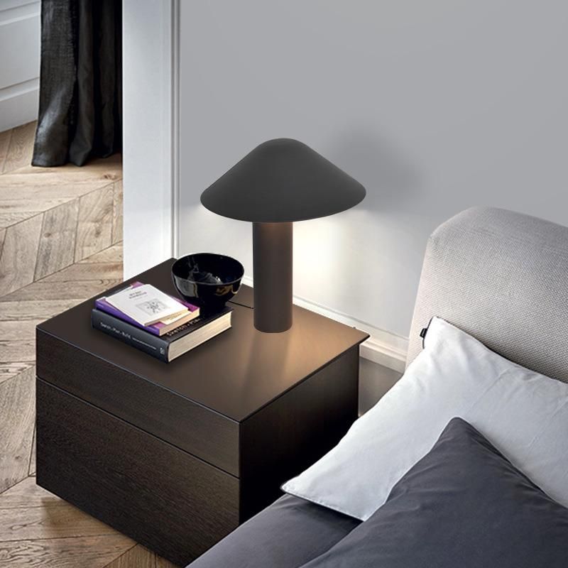 Modern E14 Table Lamps Bed Lamp Livingroom Bedroom Study Desk Mushroom Desk Lamps Black Rose Gold Light