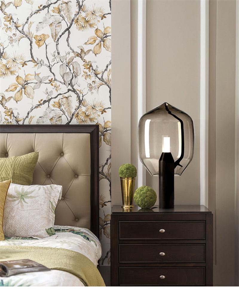 Postmodern Creative Marble Living Room Art Bedside Glass Lamp