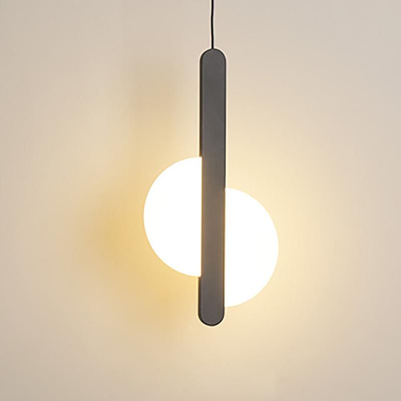 Concise Style Strip Shape Pendant Lamp Bedroom Dining Room Chandelier