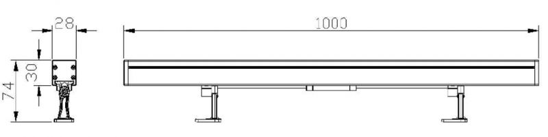 White 18W Linear Waterproof LED City Color Outdoor Wall Lights