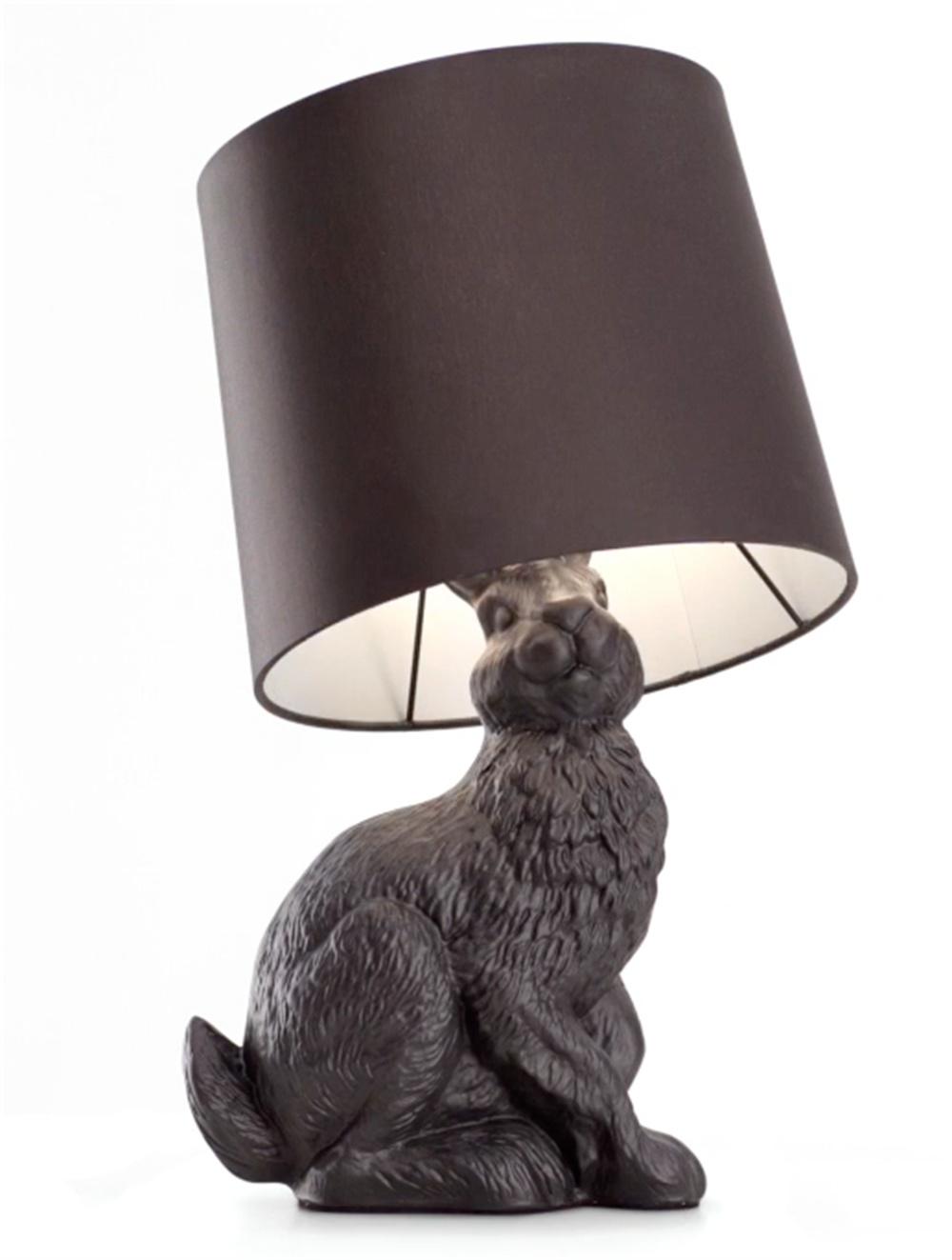 New Nordic Design LED Table Lamp Animal Night Lamp for Child Black Rabbit Desk Lamp