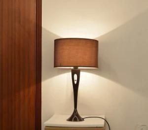 Phine Pd0037-01 Metal Desk Lamp with Fabric Shade