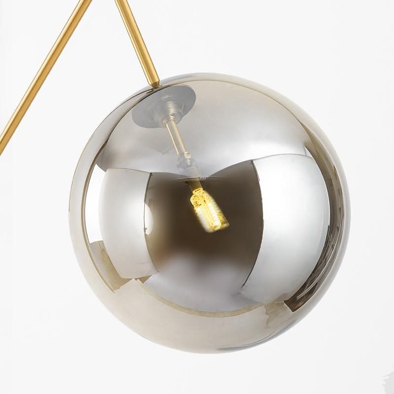 Modern Minimalist Marble LED Golden Glass Ball Floor Lamp Living Room Sofa Vertical Lighting (WH-MFL-41)