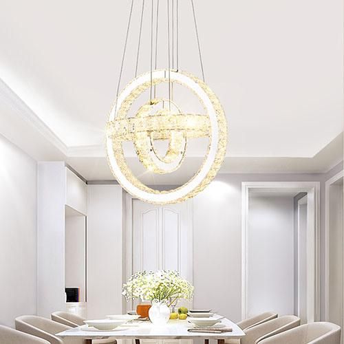 Pendants Modern LED Crystal Chandelier Lamp for Living Room