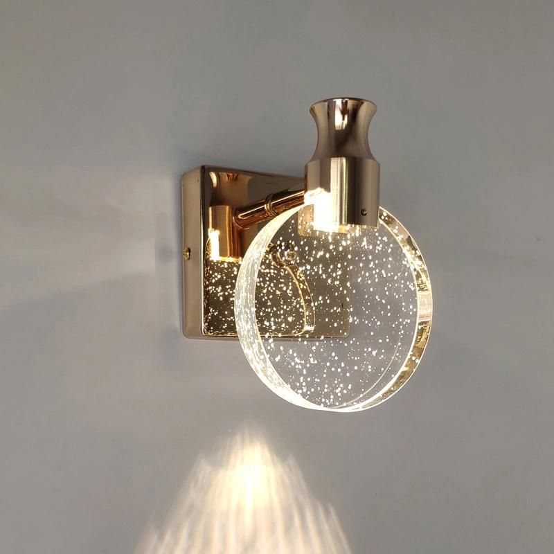 Modern Crystal LED Wall Lamp Simple Creative Bedroom Crystal Wall Lamp (WH-OR-176)