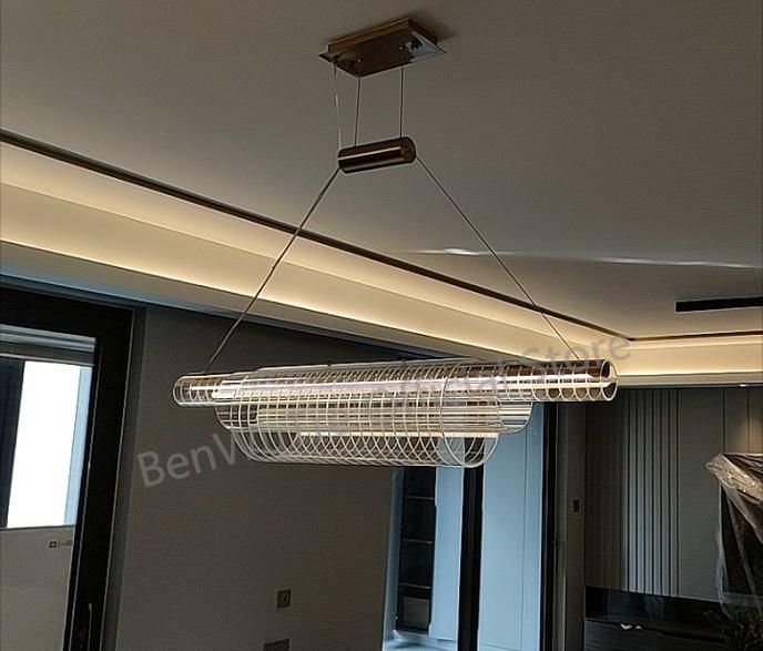LED Italian Design Lamp Dining Room Island Modern Luxury Long Acrylic Living Room Bar Office Pendant Lamp (WH-AP-170)