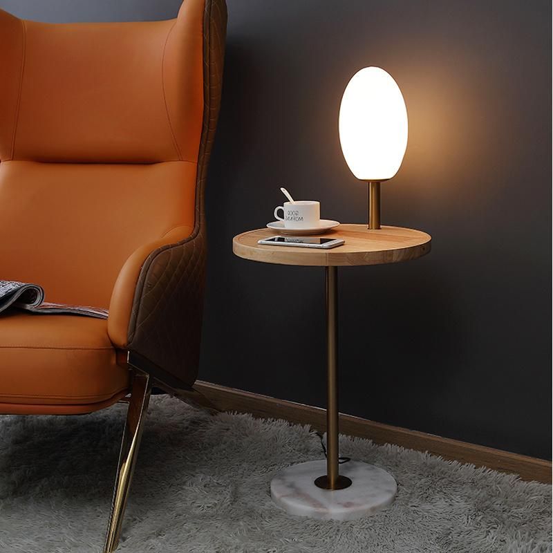 Light Luxury Sofa Side Bedroom Small Table Floor Lamp Bedside Living Room