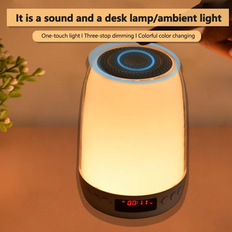 Touch Lamp Speaker Mosquito Repellent Colorful Night Light LED Display Smart Portable Wireless Bt Speaker