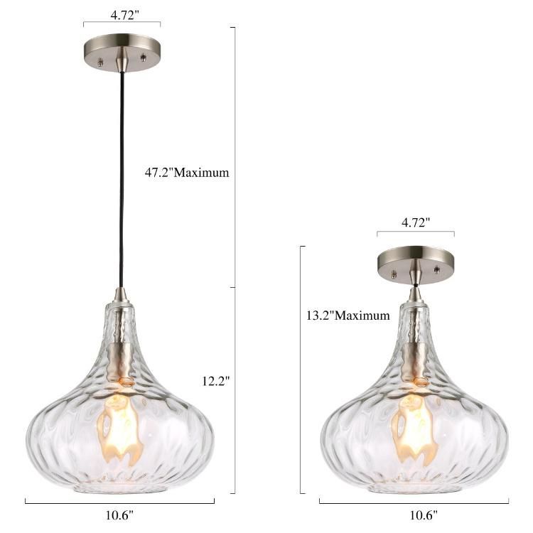 Jlc-8036 Modern Style 1-Light Hand Blown Water Glass Pendant Lighting